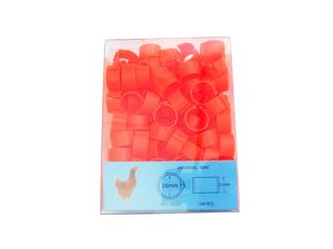 Kroužky pro slepice průměr 18 mm oranžové 23223