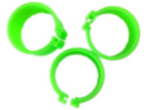 Kroužky pro slepice průměr 16 mm zelené 232211