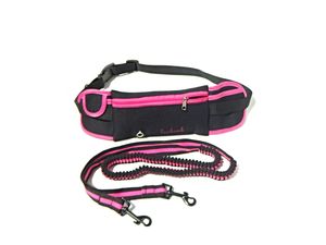Vodítko na kolo s ledvinkou a gumou průměr 20mm/140-200 cm růžové