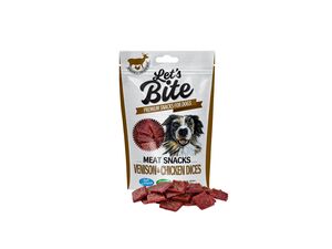 Brit Let’s Bite Meat Snacks Venison & Chicken Dices 80 g 11439 SLEVA exp. 7/2021