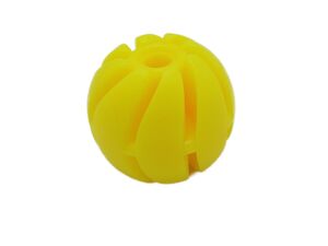 Tatrapet hračka pro psa míček spirála, průměr 7 cm, tvrdá guma, s vůní vanilky, žlutá