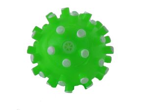 Tatrapet hračka pro psa míček s výstupky pískací průměr 7 cm vinyl zelená
