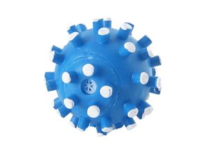 Tatrapet hračka pro psa míček s výstupky pískací průměr 7 cm vinyl modrá