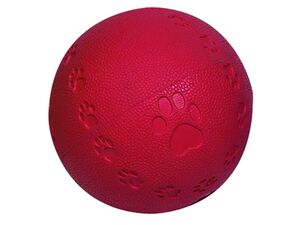 Flamingo hračka pro psa míč průměr 8 cm, pískací, guma červená