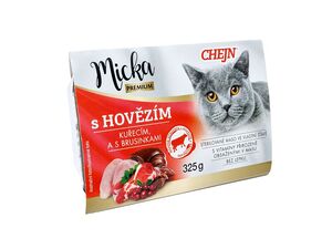 Chejn Micka 325 g hovězí vanička pro kočky