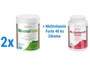 Mineral Forte 2 x 80 g +Multivitamín Forte 40 ks zdarma