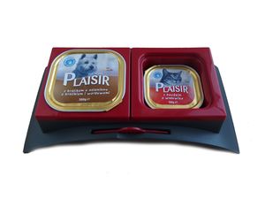 Georplast dvojmiska 33 x 17 x 7,5 cm na vaničky 150 g - 300 g červená