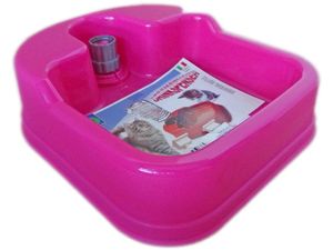Georplast Drinkspenser miska 23 x 20 x 6 cm na vodu na pet láhev červená