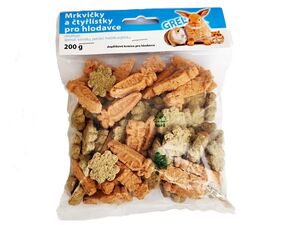 Mrkvičky a čtyřlístky pro hlodavce - CARROT CLOVER MIX 200 g
