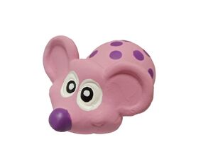 Tatrapet hračka pro psa myška 8 cm pískací latex růžová