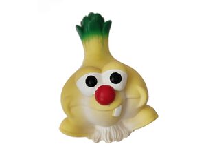Nayeco hračka pro psa česnek 10 cm latex žlutý
