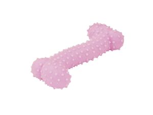 Nayeco hračka pro psa kost s výstupky 10,5 cm, plavací, TPR guma, růžová