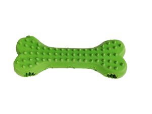 Nayeco hračka pro psa dentální kost tvrdá guma 14 cm zelená