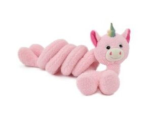 Nayeco hračka pro psa spirálový jednorožec, plyšová 100 cm, růžová