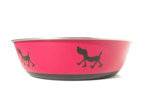 Miska nerezová s potiskem M, 750 ml, průměr 17,5cm červená 8.058C