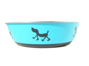 Miska nerezová s potiskem M, 750 ml, průměr 17,5cm modrá 8.058M