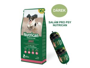 Nutrican Adult 15 kg +dárek Nutrican Sausage chicken  800 g
