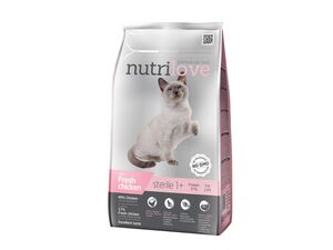 Nutrilove pro kočky sterile 1,4 kg s čerstvým kuřecím masem