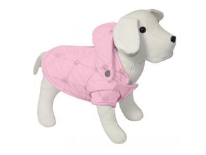 Nayeco bunda pro psa s kapucí zateplená růžová 25 cm délka 23 obvod 38 cm