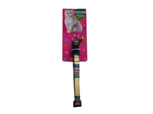 Tatrapet obojek pro kočky Basic 10 mm x 17,5-30 cm s rolničkou žlutý