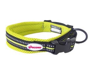 Record obojek na psa Ande 25 mm x 55-60cm podšitý nylon zářivě žlutý