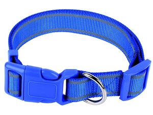 Tatrapet Benny obojek na psa Basic 25 mm x 40-60 cm nylon reflexní modrý