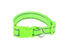 Tatrapet Benny obojek na psa Basic 20 mm x 30-45 cm nylon reflexní zářivě zelený