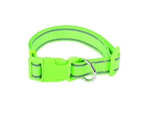 Tatrapet Benny obojek na psa Basic 15 mm x 25-40 cm nylon reflexní zářivě zelený