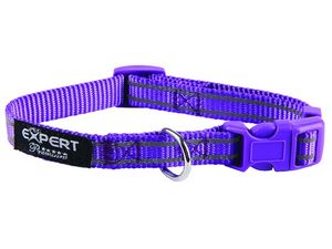 Tatrapet Pet Expert obojek na psa Basic 25 mm x 35-50 cm nylon reflexní fialový