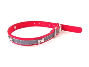 Tatrapet Benny obojek na psa Basic 25 mm x 52 cm reflexní zdobený červený doprodej