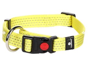 Flamingo reflexní obojek pro psa 25 mm/ 45 - 65 cm nylon zářivě žlutý