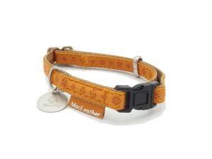 Nayeco obojek Macleather koženkový hnědý 15 mm x 26 - 40 cm