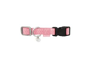 Nayeo obojek Macleather koženkový růžový 15 mm x 33 - 40 cm