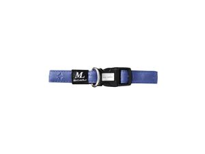 Nayeco obojek Macleathet Star koženkový modrý 15 mm x 26 - 40 cm
