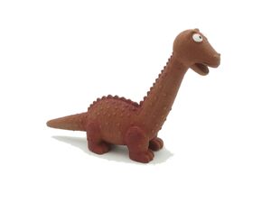 Tatrapet hračka pro psa dinosaurus pískací, 19 cm, latex, hnědá