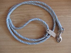 Vodítko lano průměr 8mm/150cm šedo-modro-bílé