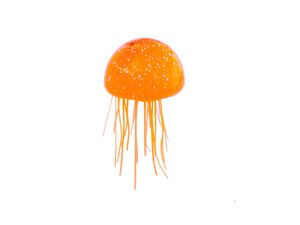 Flamingo akvarijní dekorace silikonová medúza průměr 7 cm oranžová