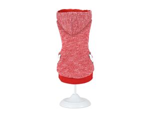 Nayeco mikina pro psa délka 25 cm, obvod 37 cm, s kapucí červenobílá doprodej