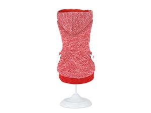Nayeco mikina pro psa délka 45 cm, obvod 60 cm, s kapucí červenobílá doprodej