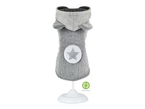 Nayeco mikina pro psa 45 cm, obvod 56 cm, s kapucí zateplená plyšová šedá doprodej