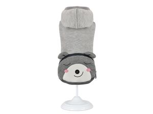 Nayeco mikina pro psa 40 cm, obvod 54 cm s kapucí a zásobníkem na sáčky na exkrementy, šed