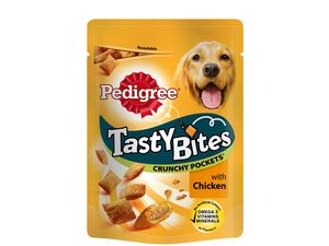 Pedigree Tasty Bites Crunchy Pockets kuřecí 95 g SLEVA doprodej