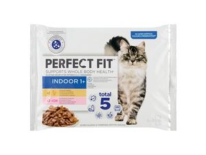 Perfect Fit Indoor kapsa 4 x 85 g kuře s lososem 