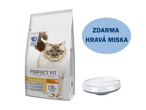 Perfect fit cat Sensitive 7 kg krůta + dárek hravá miska