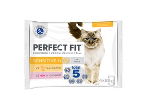 Perfect Fit Sensitive kapsa 4 x 85 g kuře s lososem
