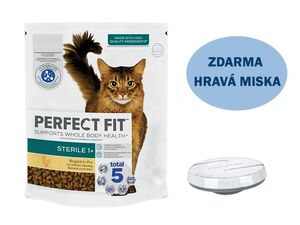 Perfect fit cat Adult Sterile 750 g kuře + dárek hravá miska