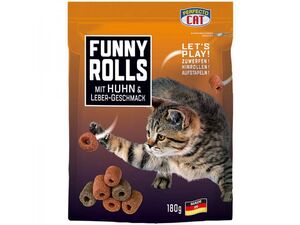Perfecto Cat Funny Rolls s příchutí kuře a játra 180 g