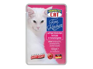Perfecto Cat Fine kapsa telecí v rajčatovém želé 100 g