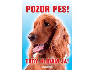 Grel Tabulka pozor pes kokr zlatý