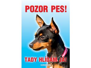 Grel Tabulka pozor pes pražský krysařík